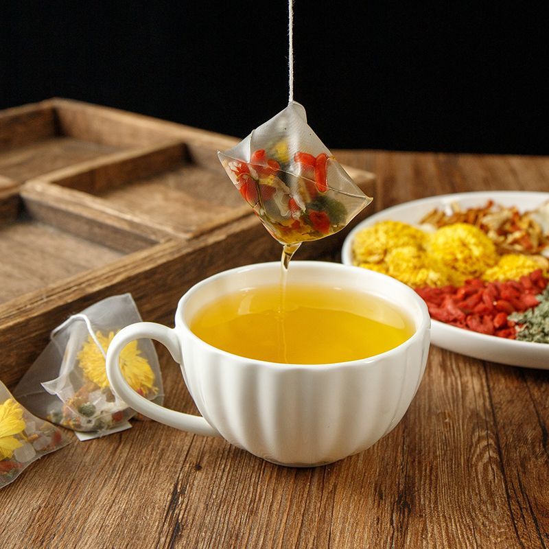 Chrysanthemum medlar snow pear rock sugar orange peel osmanthus mint combination tea bag