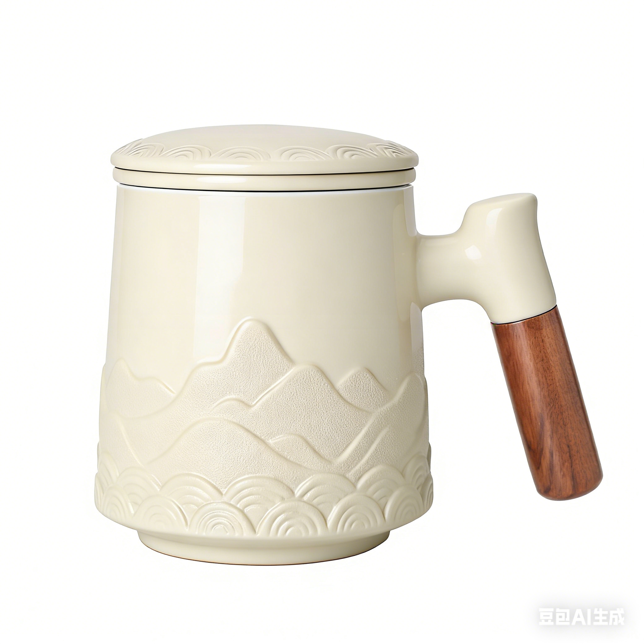 Teetasse mit Deckel und Sieb, 500ml Große Keramik Teebecher, Teetassen Handgemacht, Geschenk für Teeliebhaber